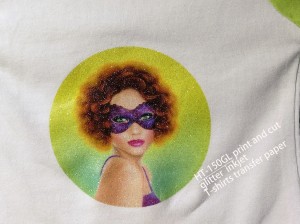 2024 drupa -HT-150GL print and cut glitter  inkjet T-shirts transfer paper